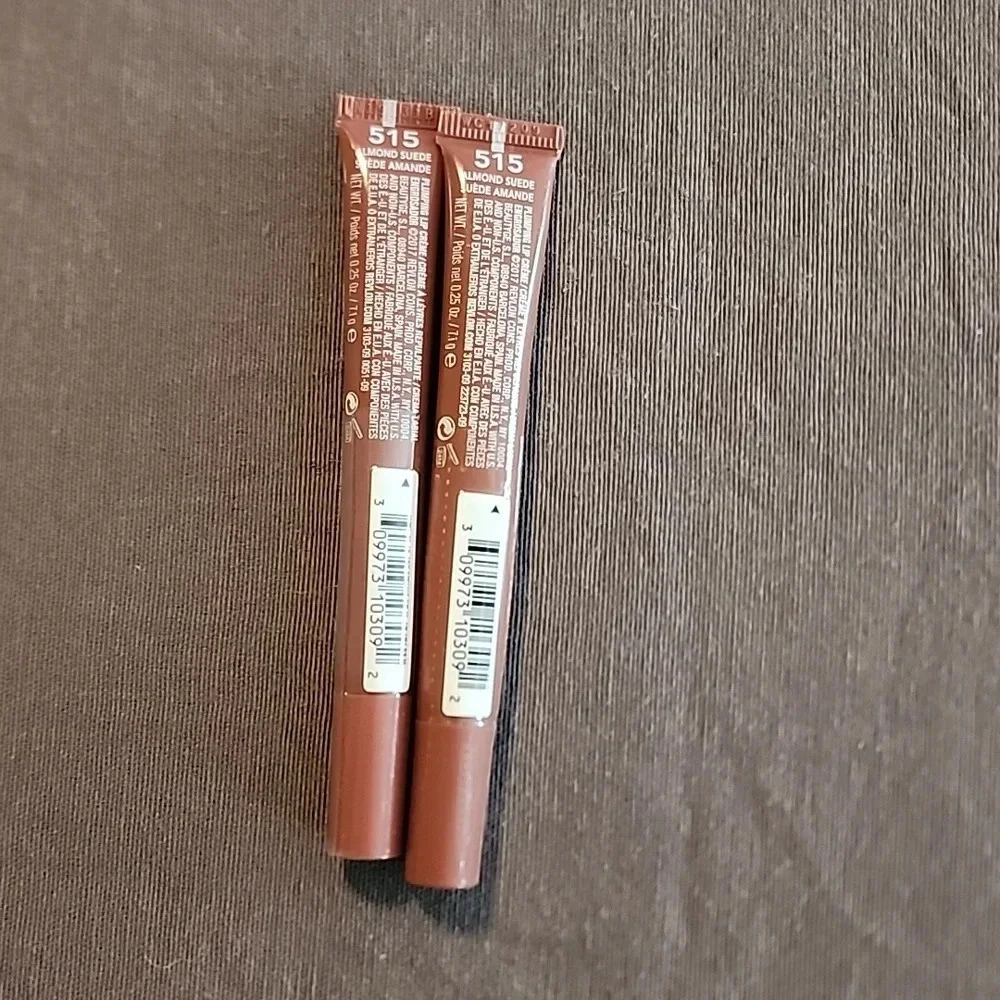(2) Revlon Kiss Plumping Lip Creme-515 Almond Suede